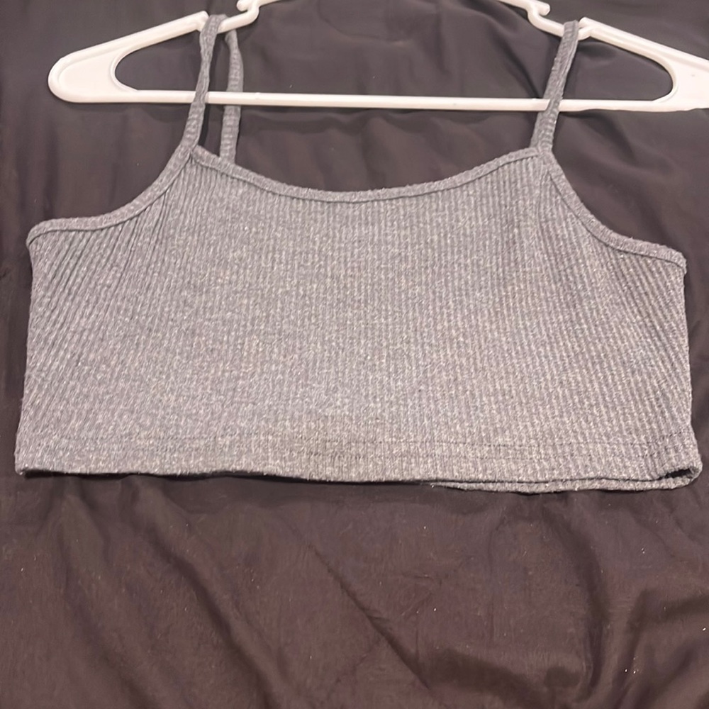 really short, gray, shein, spaghetti strap